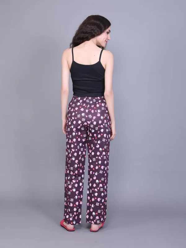 Evolove_Night_Pyjama_For_Women_With_Side_Pockets_And_Adjustable_Waistband_|_Soft_Cotton_Fabric_All_Over_Printed_Loungewear_Wine_Medium