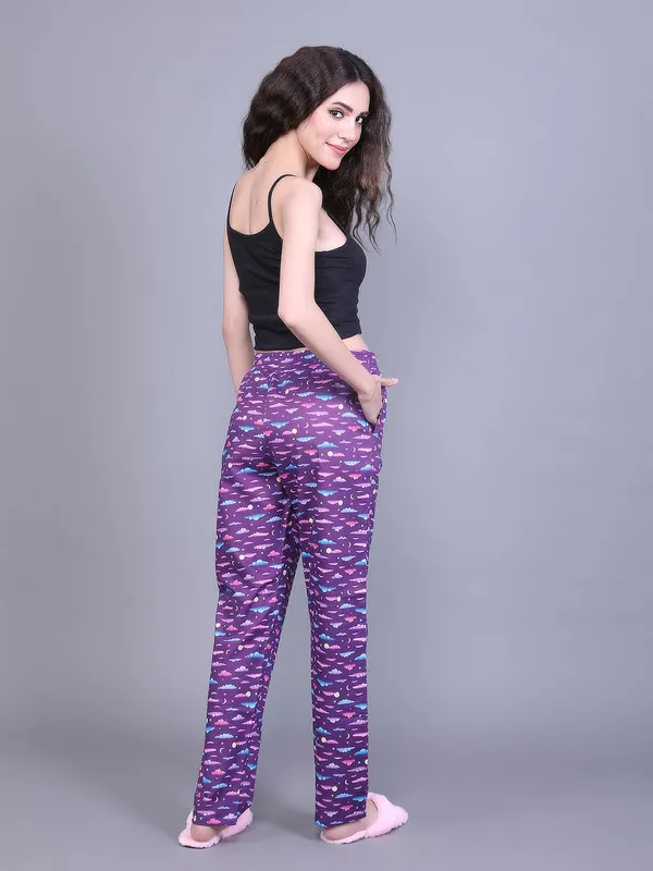 Evolove_Night_Pyjama_For_Women_With_Side_Pockets_And_Adjustable_Waistband_|_Soft_Cotton_Fabric_All_Over_Printed_Loungewear_Dark_Purple_Xxx-Large