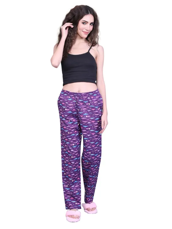 Evolove_Night_Pyjama_For_Women_With_Side_Pockets_And_Adjustable_Waistband_|_Soft_Cotton_Fabric_All_Over_Printed_Loungewear_Dark_Purple_Xxx-Large