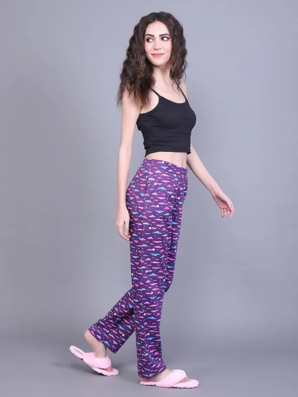 Evolove_Night_Pyjama_For_Women_With_Side_Pockets_And_Adjustable_Waistband_|_Soft_Cotton_Fabric_All_Over_Printed_Loungewear_Dark_Purple_Xxx-Large