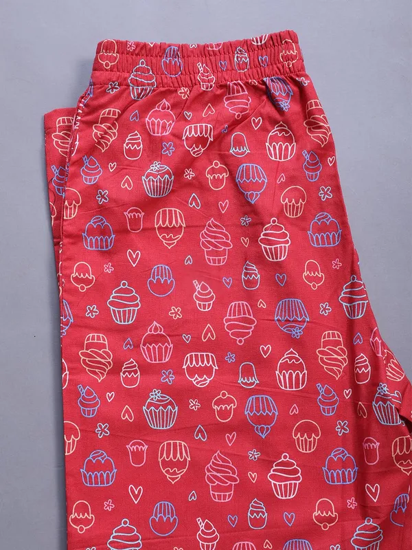 Evolove_Night_Pyjama_For_Women_With_Side_Pockets_And_Adjustable_Waistband_|_Pure_Cotton_Fabric_All_Over_Printed_Loungewear_Red_Medium