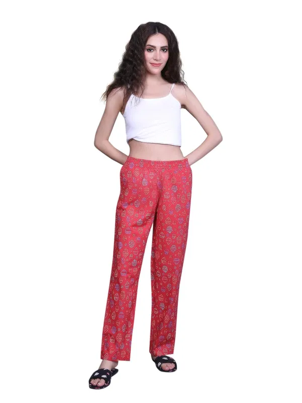 Evolove_Night_Pyjama_For_Women_With_Side_Pockets_And_Adjustable_Waistband_|_Pure_Cotton_Fabric_All_Over_Printed_Loungewear_Red_Medium