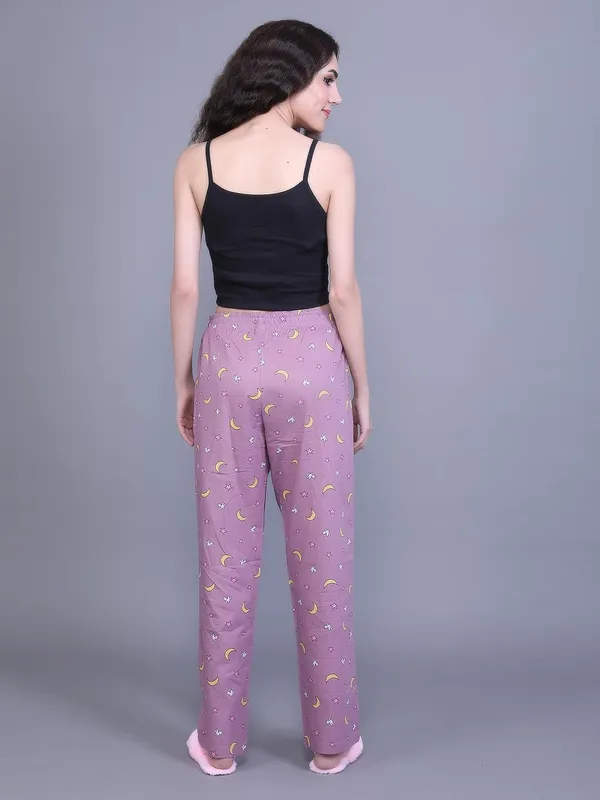 Evolove_Night_Pyjama_For_Women_With_Side_Pockets_And_Adjustable_Waistband_|_Soft_Cotton_Fabric_All_Over_Printed_Loungewear_Purple_Small