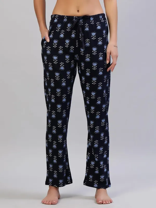 Berry_Blue_Rayon_Night_Suit_Set_|_Top_&_Pyjama_Set
