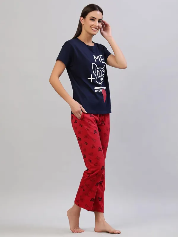 Aegean_Blue_Rayon_Night_Suit_Set_|_Top_&_Pyjama_Set