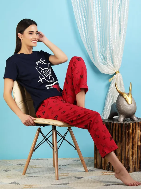 Aegean_Blue_Rayon_Night_Suit_Set_|_Top_&_Pyjama_Set