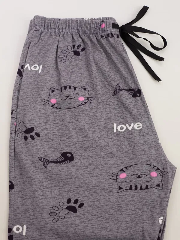 Baby_Pink_&_Grey_Round_Neck_Short_Sleeves_Night_Suit_Set_|_Top_&_Pyjama_Set