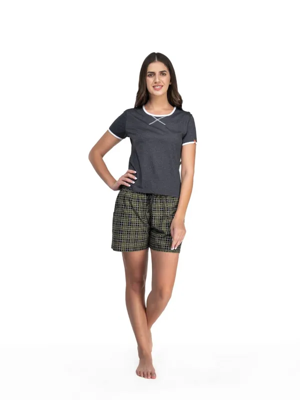 Evolove_Women_Cotton_Shorts_Nightsuit_Set