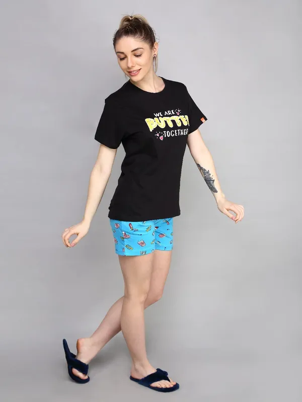 Evolove_Women_Cotton_Shorts_Nightsuit_Set