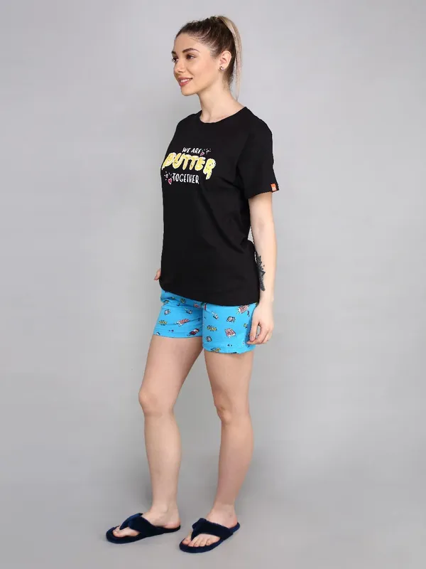 Evolove_Women_Cotton_Shorts_Nightsuit_Set