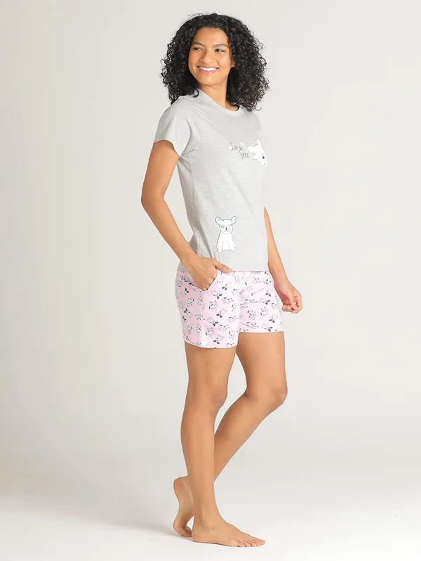 Evolove_Women_Cotton_Shorts_Nightsuit_Set