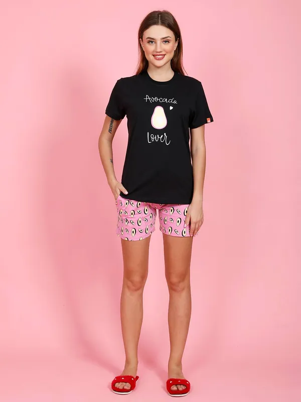 Evolove_Prined_Cotton_Top_and_Short_Night_Suit_Set_for_Women