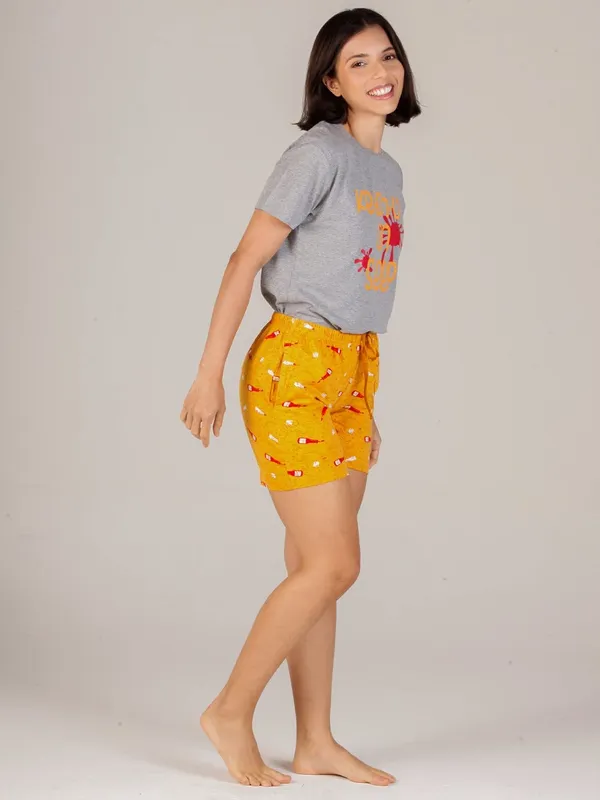 Evolove_Women_Cotton_Shorts_Nightsuit_Set