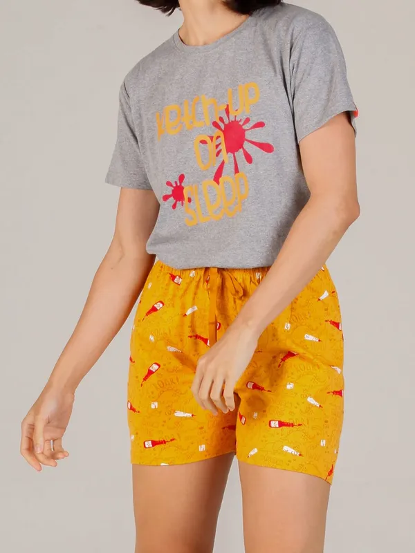 Evolove_Women_Cotton_Shorts_Nightsuit_Set