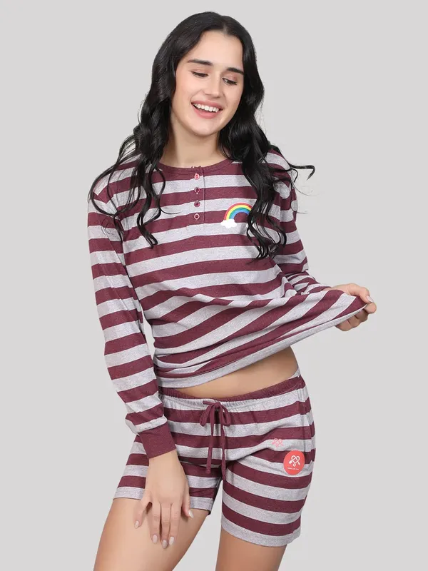 Evolove_Women_Cotton_Shorts_Night_Suit