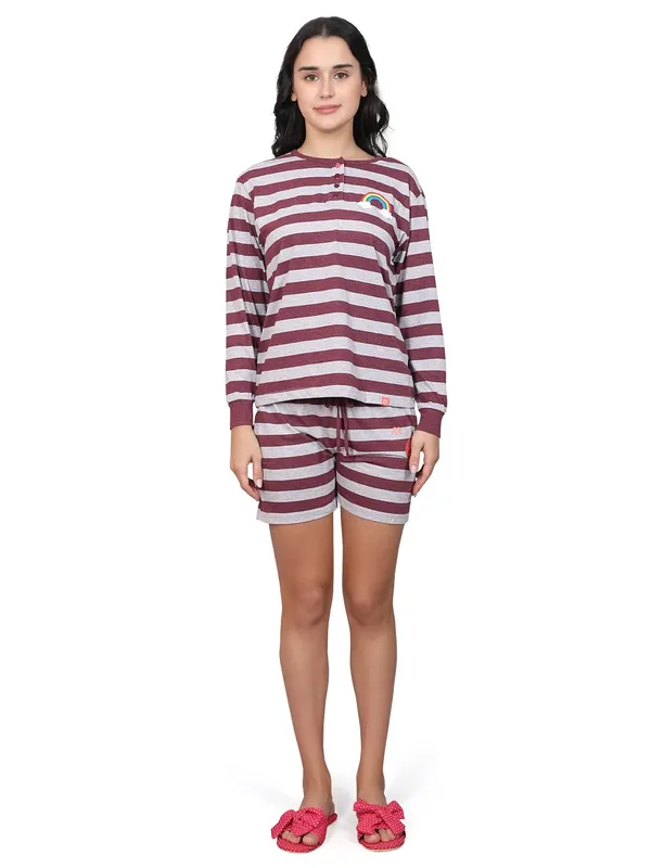 Evolove_Women_Cotton_Shorts_Night_Suit
