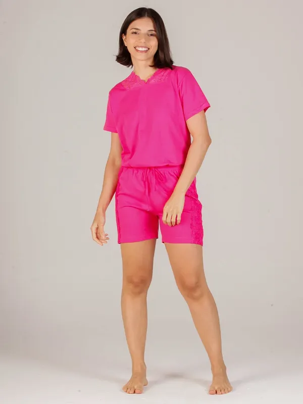 Evolove_Women_Cotton_Shorts_Nightsuit_Set