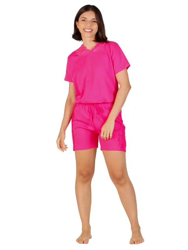 Evolove_Women_Cotton_Shorts_Nightsuit_Set