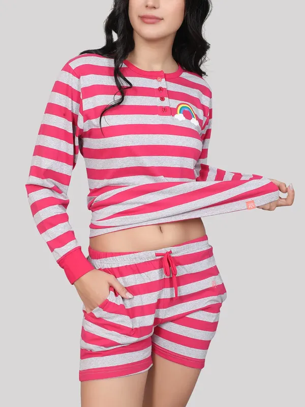 Evolove_Women_Cotton_Shorts_Night_Suit