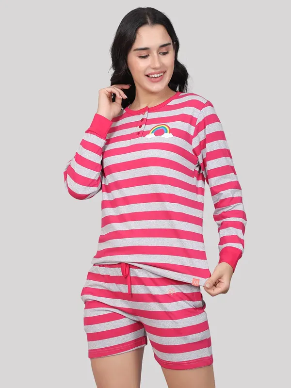 Evolove_Women_Cotton_Shorts_Night_Suit