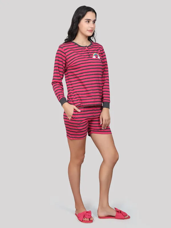 Evolove_Women_Cotton_Shorts_Night_Suit