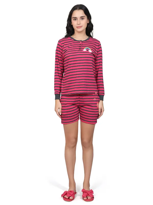 Evolove_Women_Cotton_Shorts_Night_Suit