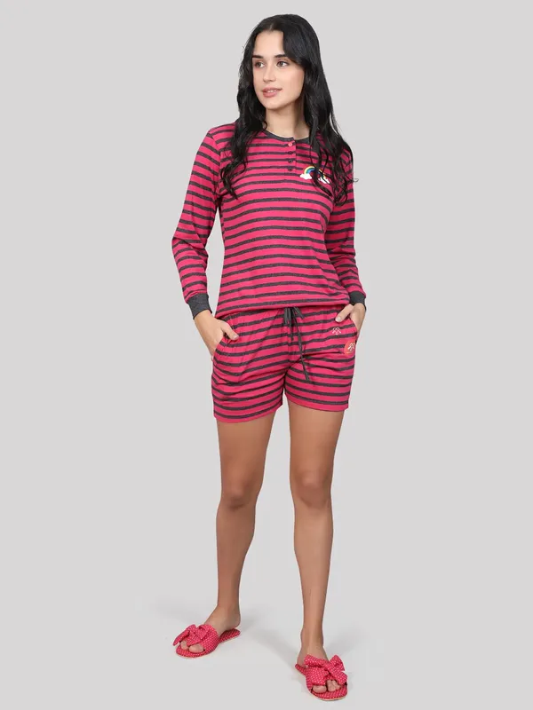 Evolove_Women_Cotton_Shorts_Night_Suit