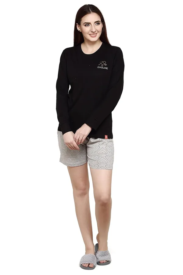 Evolove_Women_Cotton_Shorts_Night_Suit