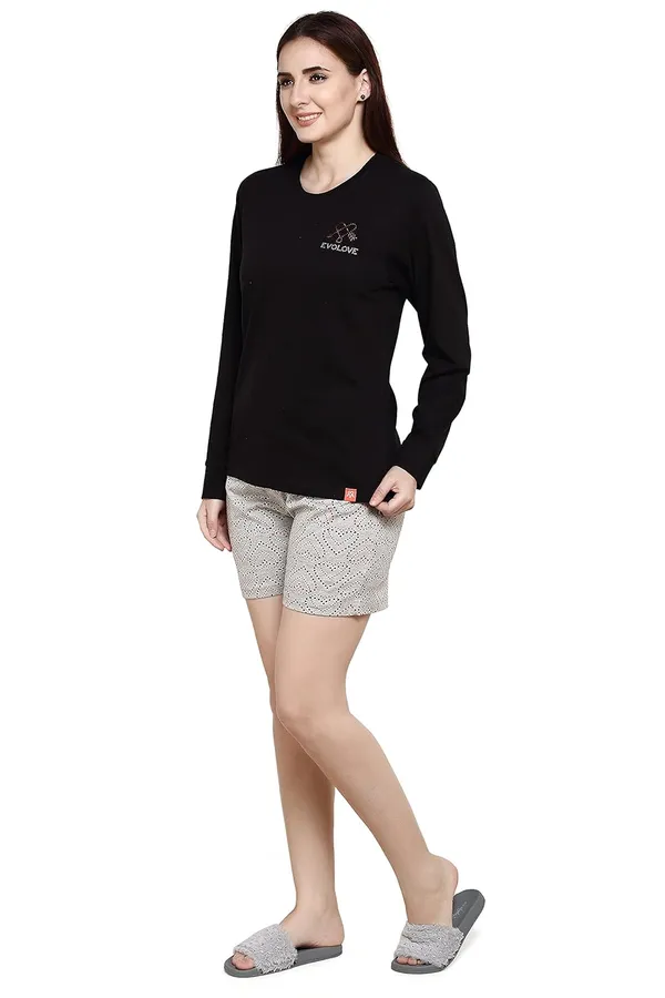 Evolove_Women_Cotton_Shorts_Night_Suit