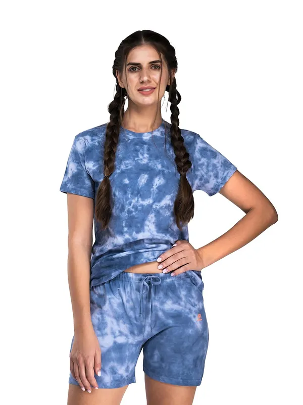 Evolove_Women's_Cotton_Round_Neck_Short_Sleeve_Night_Suit/Top_&_Short_Set_Super_Soft_Comfortable_(Short-NS-HS-Round-3)