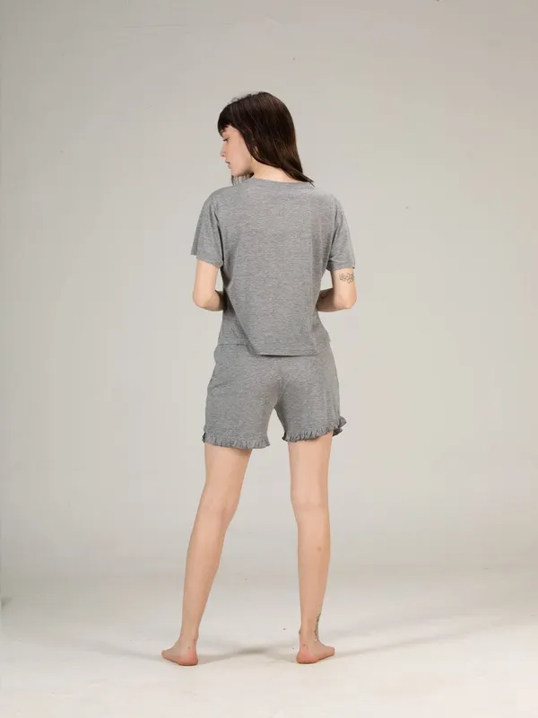 Evolove_Women's_Cotton_Round_Neck_Short_Sleeve_Night_Suit/Top_&_Short_Set_Super_Soft_Comfortable_(Short-NS-HS-Round-3)