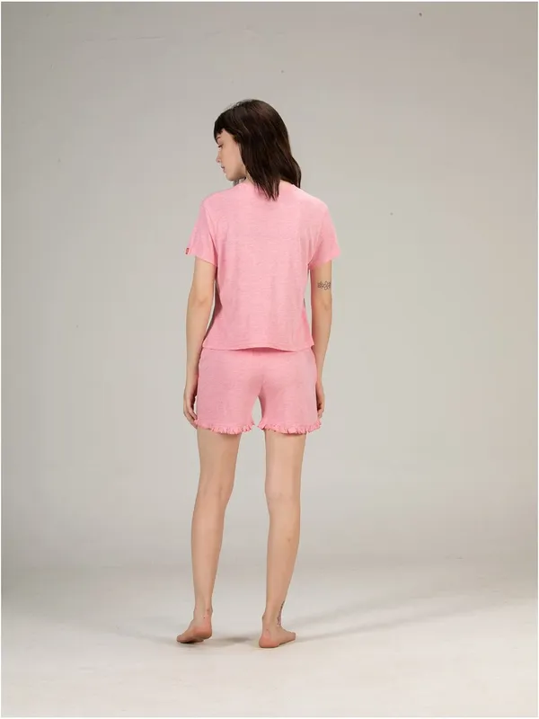 Evolove_Women's_Cotton_Round_Neck_Short_Sleeve_Night_Suit/Top_&_Short_Set_Super_Soft_Comfortable_(Short-NS-HS-Round-5)
