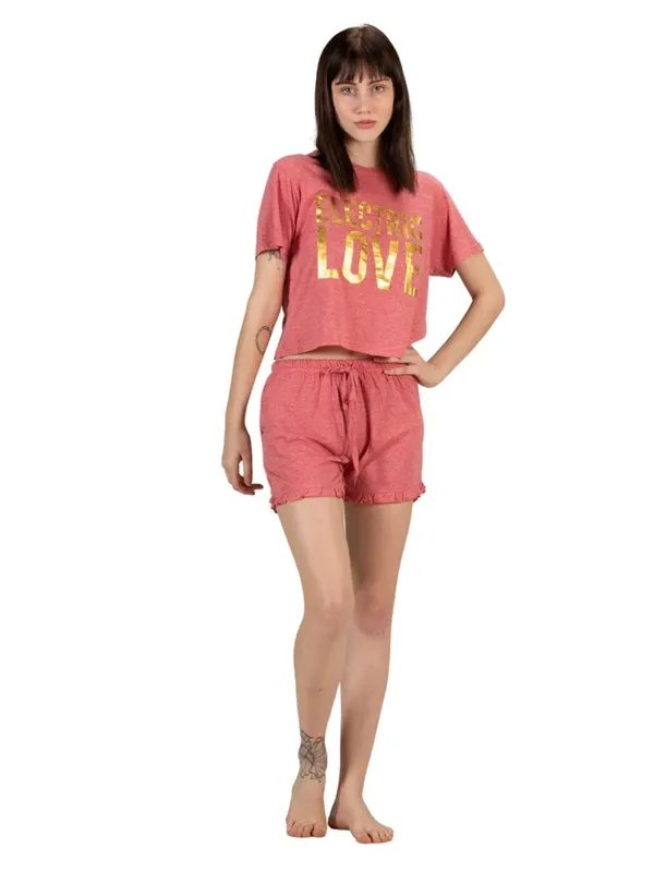 Evolove_Women's_Cotton_Round_Neck_Short_Sleeve_Night_Suit/Top_&_Short_Set_Super_Soft_Comfortable_(Short-NS-HS-Round-5)