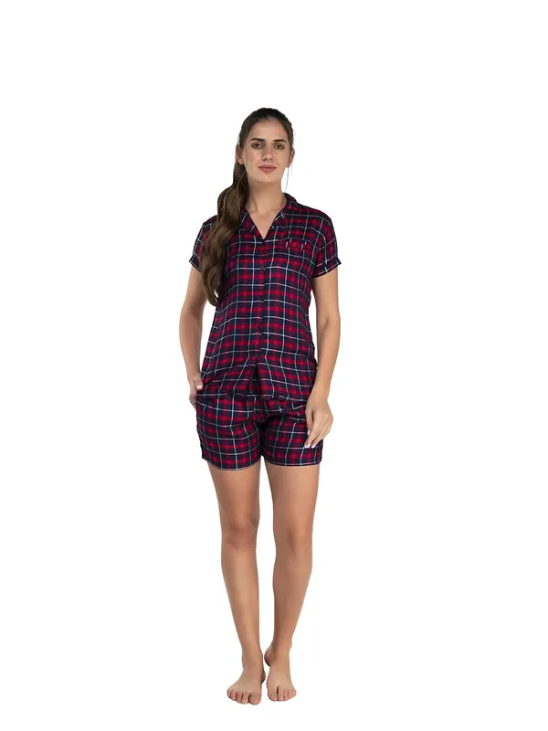 Evolove_Women_Night_Suit_Set/Top_Short_Set