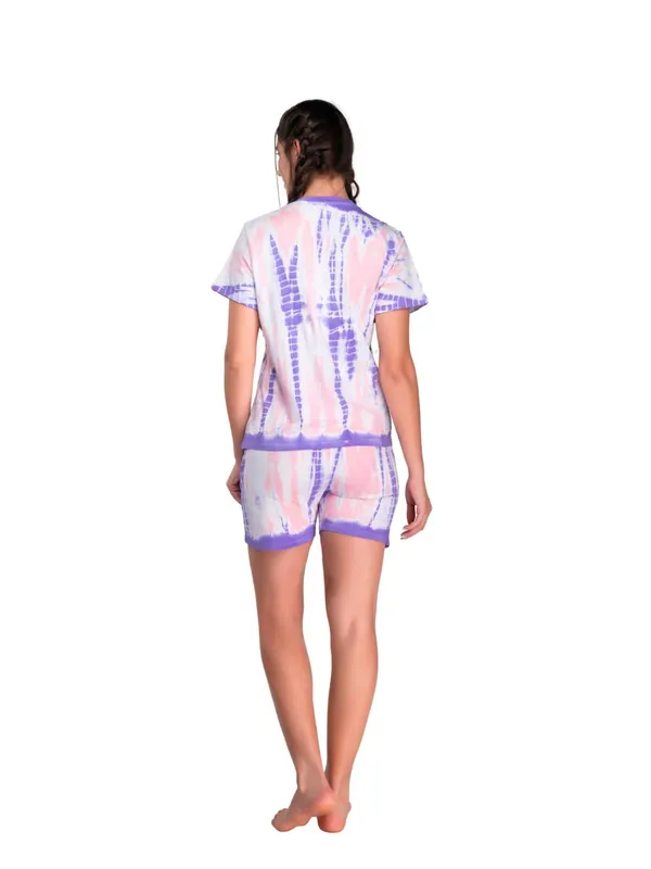 Evolove_Women's_Cotton_Round_Neck_Short_Sleeve_Night_Suit/Top_&_Short_Set_Super_Soft_Comfortable_(Short-NS-HS-Round-3)