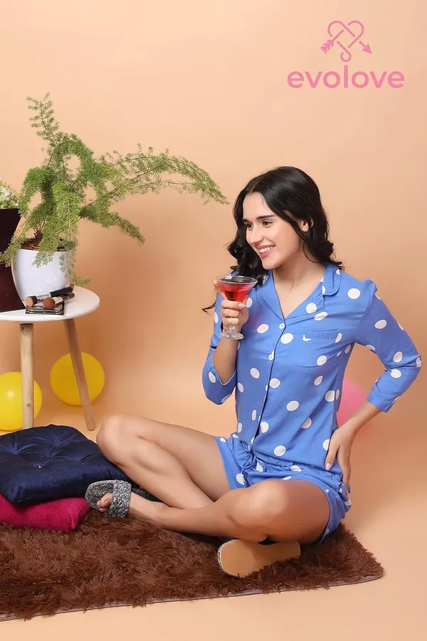 Evolove_Women_Viscose_Blend_Liva_Shorts_Night_Suit