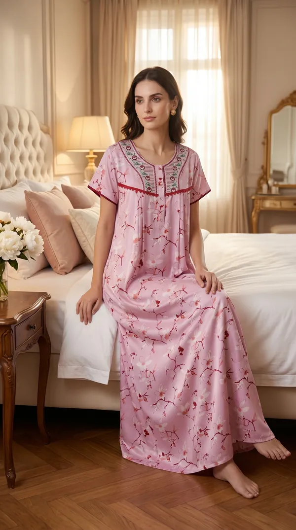 Evolove_Printed_Nighty_Maxi_for_Women_|_Alpine_Fabric_with_Side_Pocket_and_Neckline_Embroidery_|_Short_Sleeves_Full_Length_Night_Wear_Gown