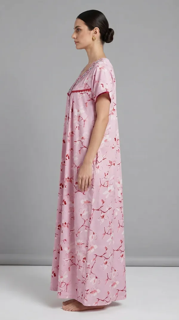 Evolove_Printed_Nighty_Maxi_for_Women_|_Alpine_Fabric_with_Side_Pocket_and_Neckline_Embroidery_|_Short_Sleeves_Full_Length_Night_Wear_Gown