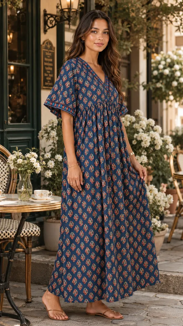 Evolove_Cotton_Nighty_Maxi_for_Women_with_Side_Pocket_|_Floral_Print_Round_Neck_Short_Sleeves_Full_Length_Night_Wear_Gown