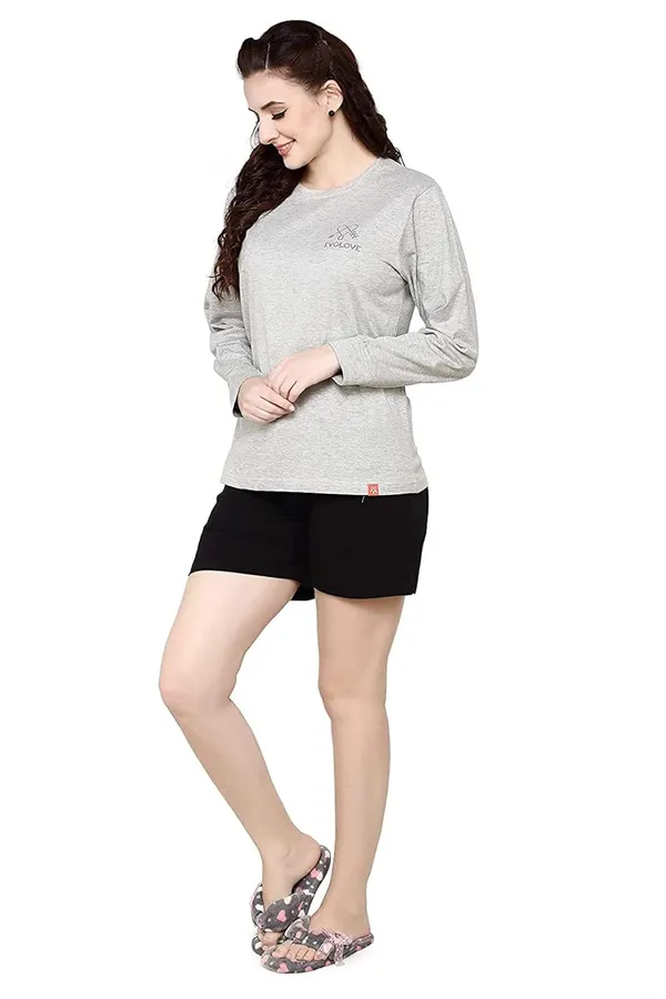 Evolove_Women_Cotton_Shorts_Night_Suit
