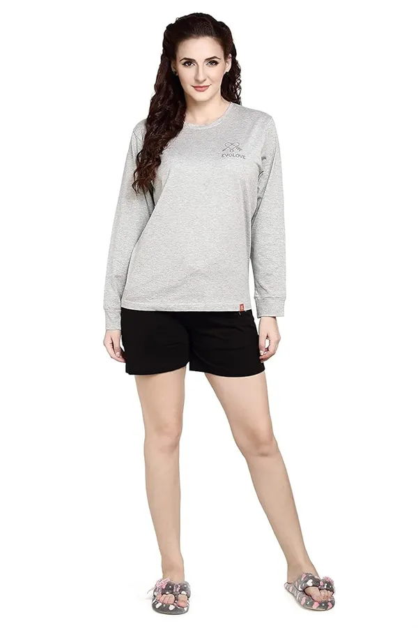 Evolove_Women_Cotton_Shorts_Night_Suit