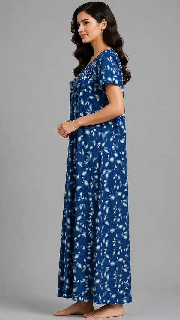 Evolove_Women's_Smoking_Rayon_Nighty_|_Printed_Full_Length_Maxi_Night_Gown_|_Soft_&_Breathable_Lounge_Wear_|_Short_Sleeve_Round_Neck_Nightdress_|_Comfortable_Sleepwear_for_Daily_Use