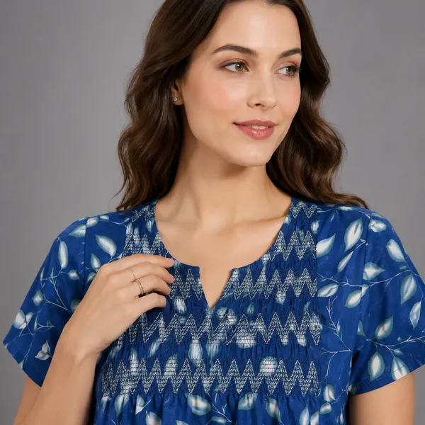 Evolove_Women's_Smoking_Rayon_Nighty_|_Printed_Full_Length_Maxi_Night_Gown_|_Soft_&_Breathable_Lounge_Wear_|_Short_Sleeve_Round_Neck_Nightdress_|_Comfortable_Sleepwear_for_Daily_Use
