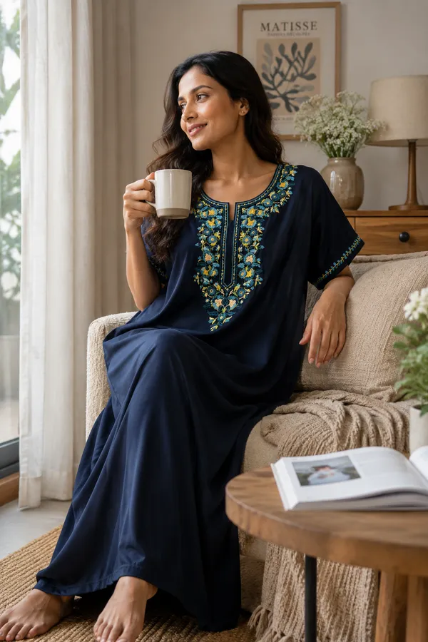 Evolove_Bizzy_Lizzy_Nighty_for_Women_|_Floral_Embroidered_Maxi_Nightgown_|_Full_Length_Sleepwear_with_Short_Sleeves_|_Super_Soft,_Super_Comfortable__Daily_Wear_&_Lounge_Wear