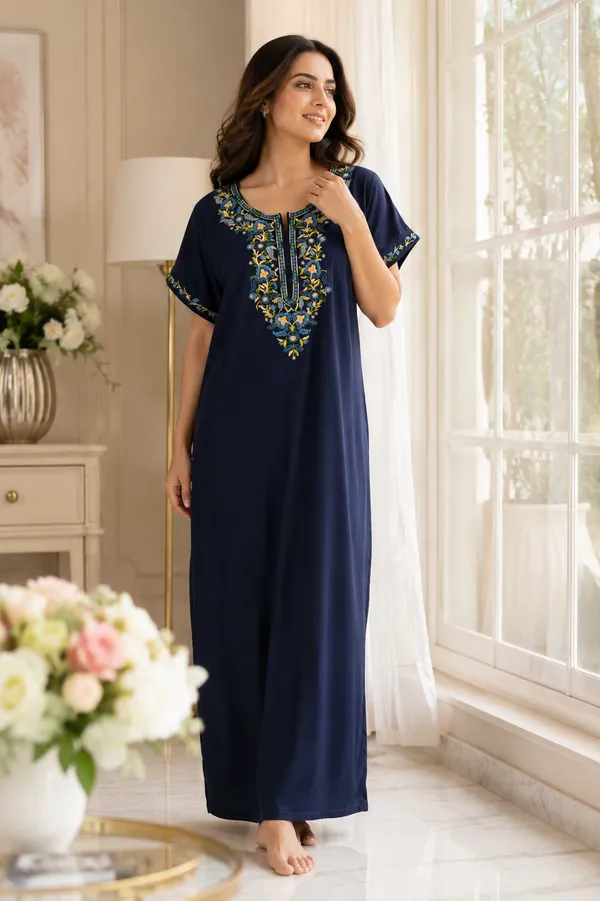 Evolove_Bizzy_Lizzy_Nighty_for_Women_|_Floral_Embroidered_Maxi_Nightgown_|_Full_Length_Sleepwear_with_Short_Sleeves_|_Super_Soft,_Super_Comfortable__Daily_Wear_&_Lounge_Wear