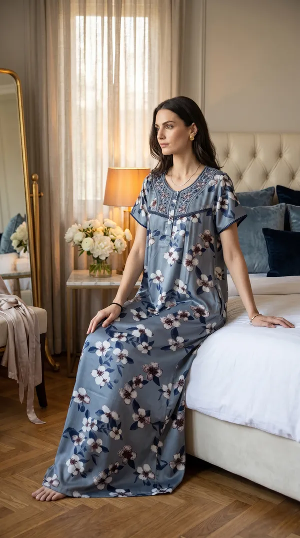 Evolove_Printed_Nighty_Maxi_for_Women_|_Alpine_Fabric_with_Side_Pocket_and_Neckline_Embroidery_|_Short_Sleeves_Full_Length_Night_Wear_Gown