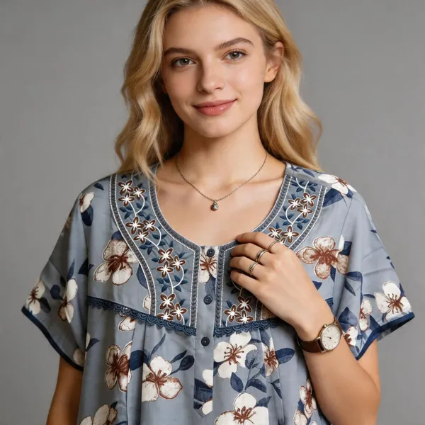 Evolove_Printed_Nighty_Maxi_for_Women_|_Alpine_Fabric_with_Side_Pocket_and_Neckline_Embroidery_|_Short_Sleeves_Full_Length_Night_Wear_Gown
