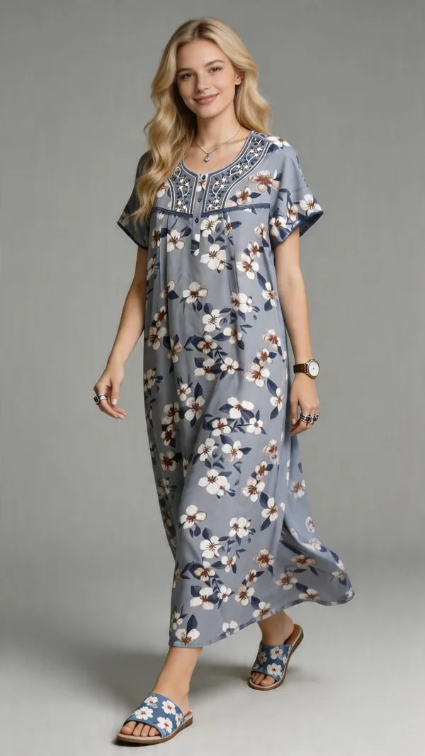 Evolove_Printed_Nighty_Maxi_for_Women_|_Alpine_Fabric_with_Side_Pocket_and_Neckline_Embroidery_|_Short_Sleeves_Full_Length_Night_Wear_Gown