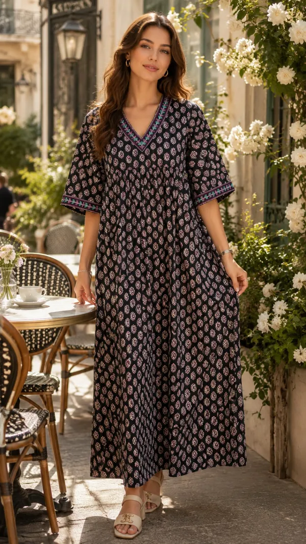Evolove_Cotton_Nighty_Maxi_for_Women_with_Side_Pocket_|_Floral_Print_Round_Neck_Short_Sleeves_Full_Length_Night_Wear_Gown