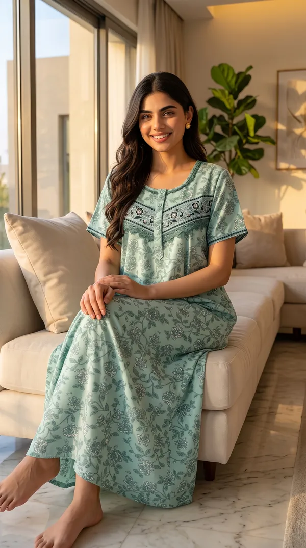 Evolove_Womens_Rayon_Nighty_|_Printed_Full_Length_Maxi_Night_Gown_|_Soft_&_Breathable_Lounge_Wear_|_Short_Sleeve_Round_Neck_Nightdress_|_Comfortable_Sleepwear_for_Daily_Use